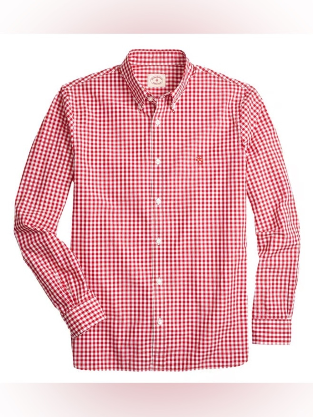 Brooks Brothers Red and White Gingham Button-Down Shirt